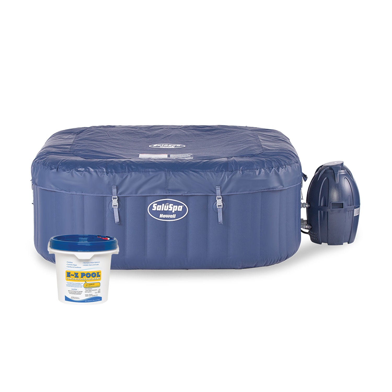 Bestway SaluSpa Hawaii 6 Person Portable Hot Tub w/ EZ Pool Algaecide Treatment