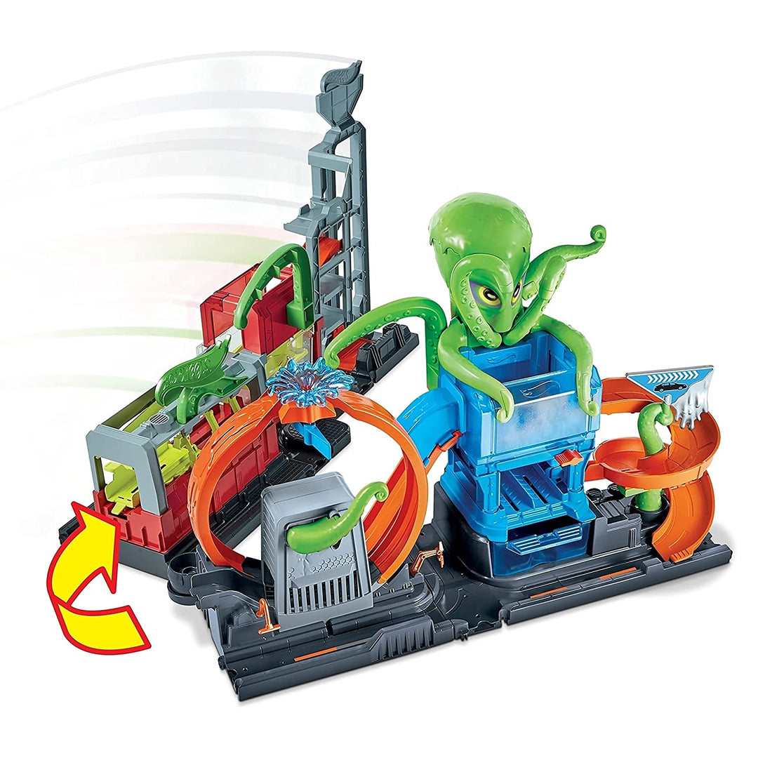 Hot Wheels City Ultimate Octo Car Wash Water Playset with Color Reveal Vehicle