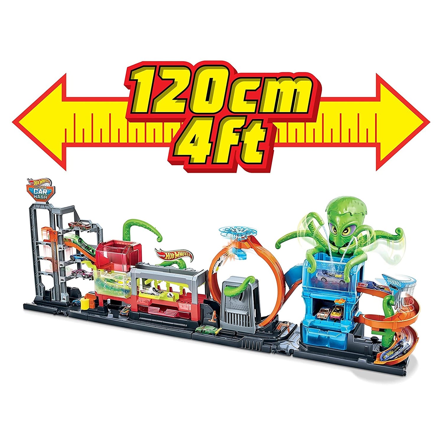 Hot Wheels City Ultimate Octo Car Wash Water Playset with Color Reveal Vehicle - VMInnovations
