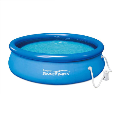 10ft by 30in Above Ground Inflatable Swimming Pool w/ Pump (Used) - VMInnovations