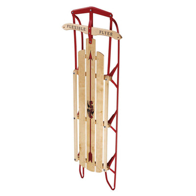 Flexible Flyer Metal Runner 54" Long Snow Slider Sled for Kids, Red (Open Box) - VMInnovations