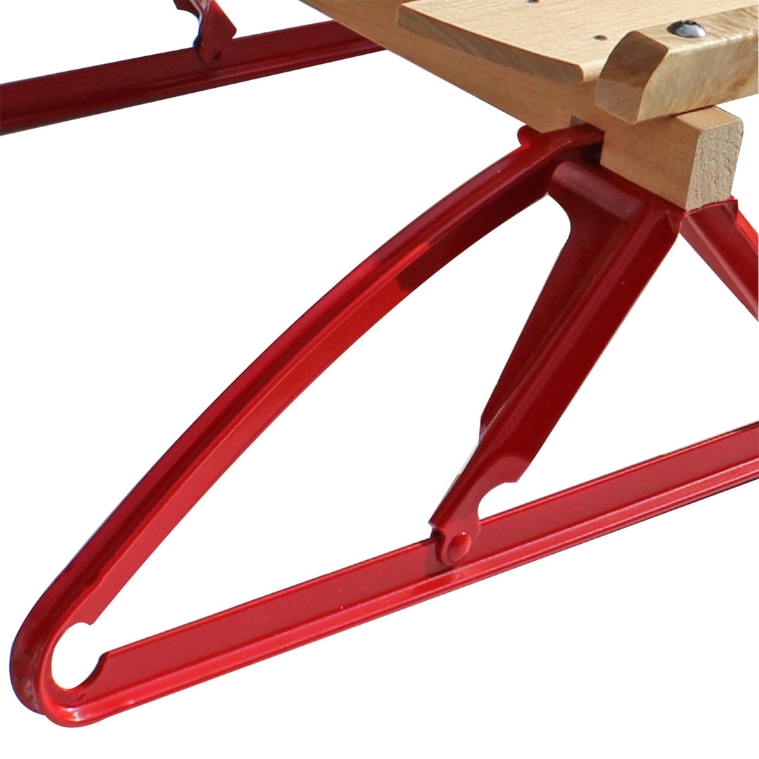 Flexible Flyer Metal Runner 54" Long Snow Slider Sled for Kids, Red (Open Box)