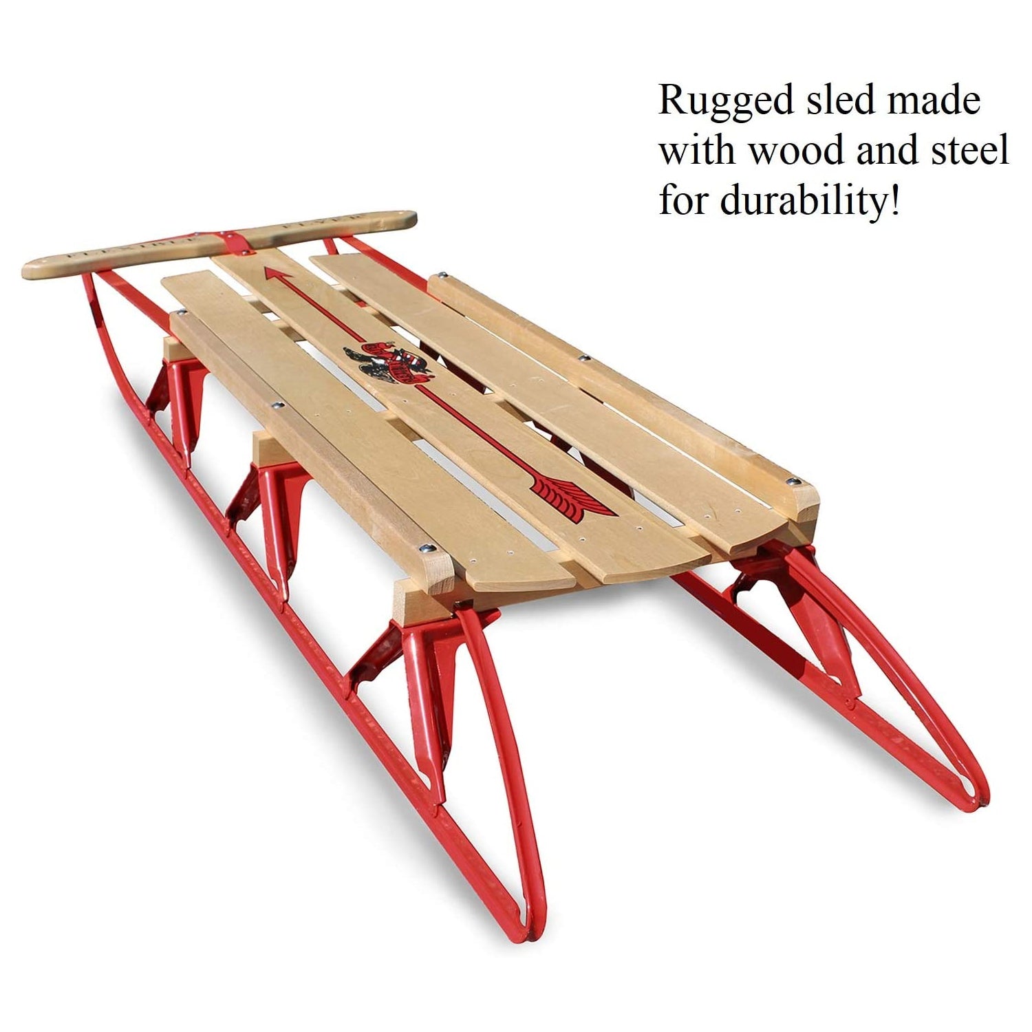 Paricon 1060 Flexible Flyer Metal Runner Steel & Wood Snow Slider Sled, 60 inch (Refurbished)