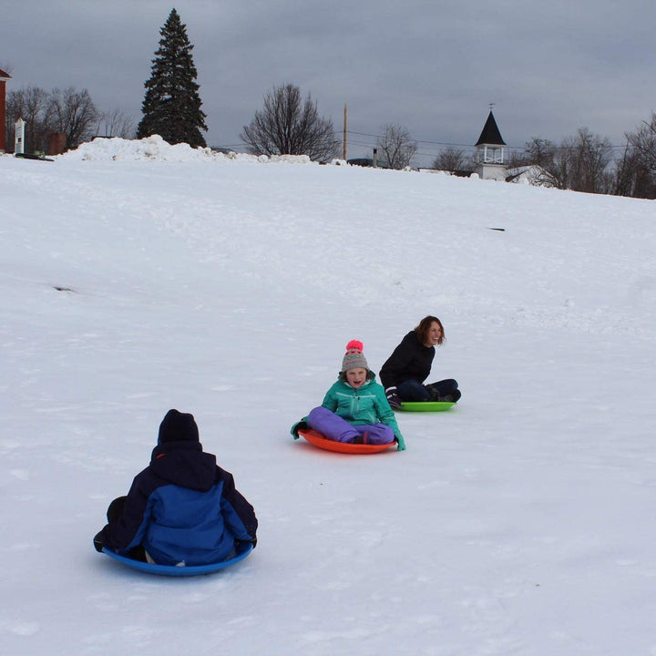 Flexible Flyer Flying Saucer 26" Snow Sled for Kids and Adults, Blue (Open Box) - VMInnovations