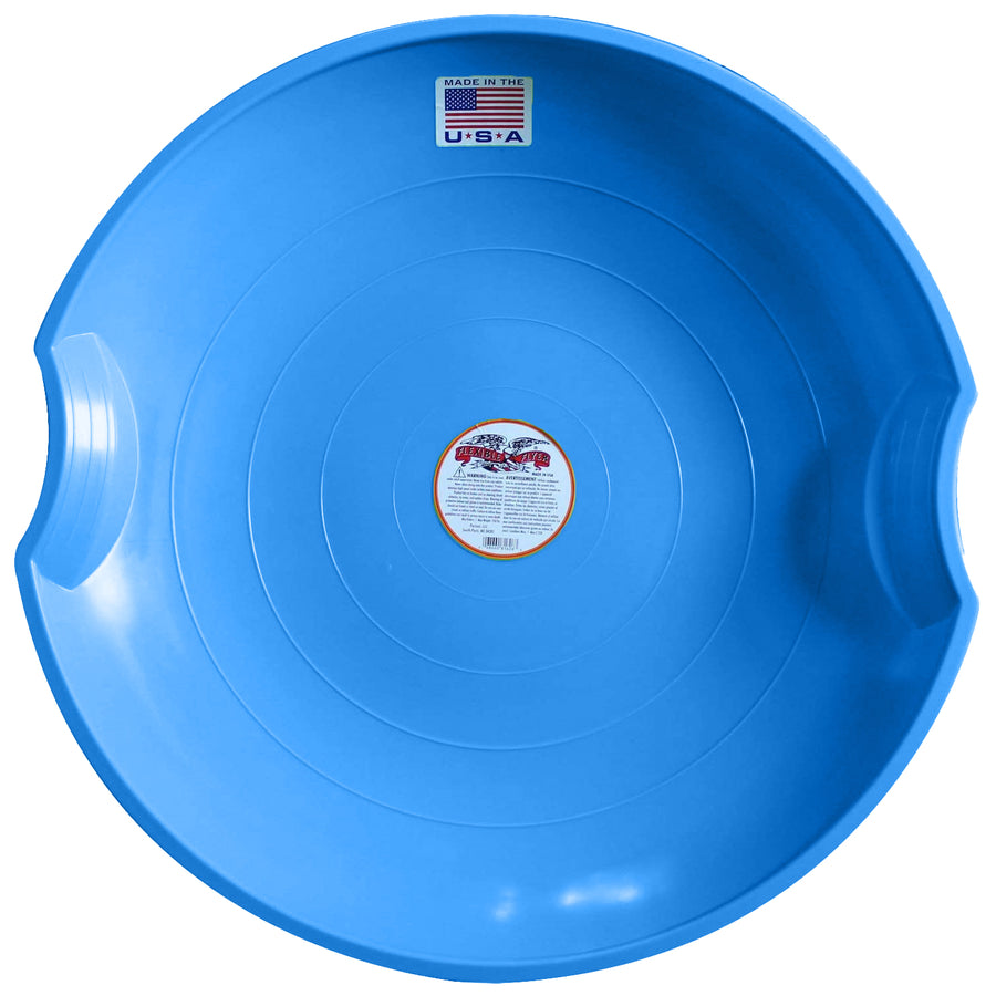 Flexible Flyer Flying Saucer 26" Plastic Snow Sled for Kids and Adults, Blue - VMInnovations
