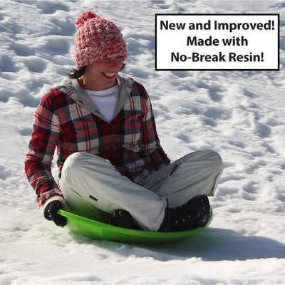 Flexible Flyer Flying Saucer 26" Snow Sled for Kids and Adults, Green (Open Box) - VMInnovations