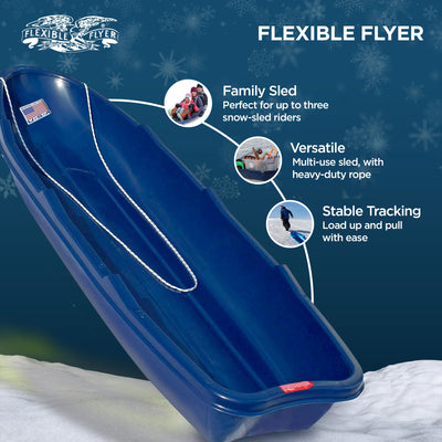 Paricon Flexible Flyer Winter Trek Sled w/ Tow Rope, Ages 4 And Up, 66 In (Used)