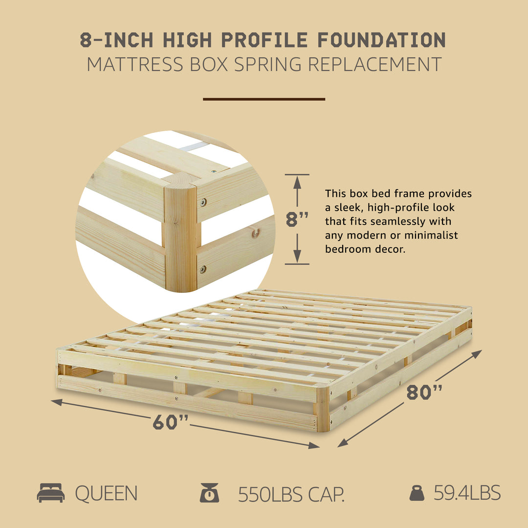 Hercules 8" High Profile Instant Box Spring Replacement, Queen (Open Box)