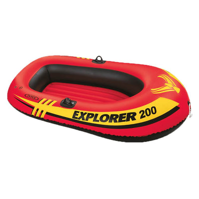 INTEX Explorer 200 Inflatable Two Person Raft Boat Set (Open Box) (6 Pack) - VMInnovations