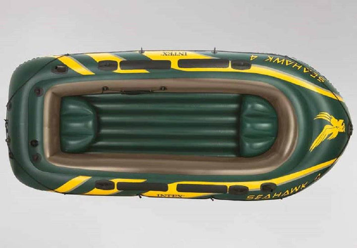 INTEX Seahawk 4 Inflatable Rafting/Fishing Boat Set (Open Box) (2 Pack) - VMInnovations
