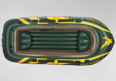 INTEX Seahawk 4 Inflatable Rafting/Fishing Boat Set (Open Box)