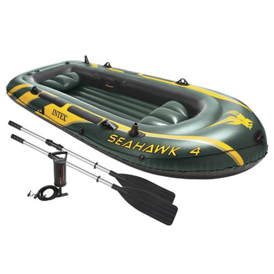 INTEX Seahawk 4 Inflatable Rafting/Fishing Boat Set | 68351EP (Used)