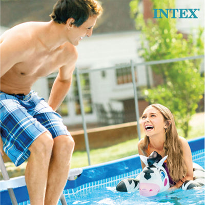 Intex 10-Foot Round Above Ground Pool Vinyl Debris Cover, Blue | 28030E (Used)