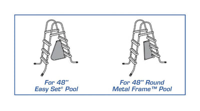 INTEX Above Ground Swimming Pool Ladder w/ Barrier - 48" Pools (Open Box)