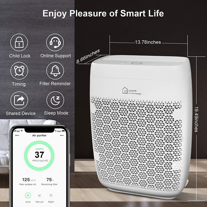 Zigma HEPA Automatic Home Air Purifier Machine w/ Carbon Filter (For Parts) - VMInnovations