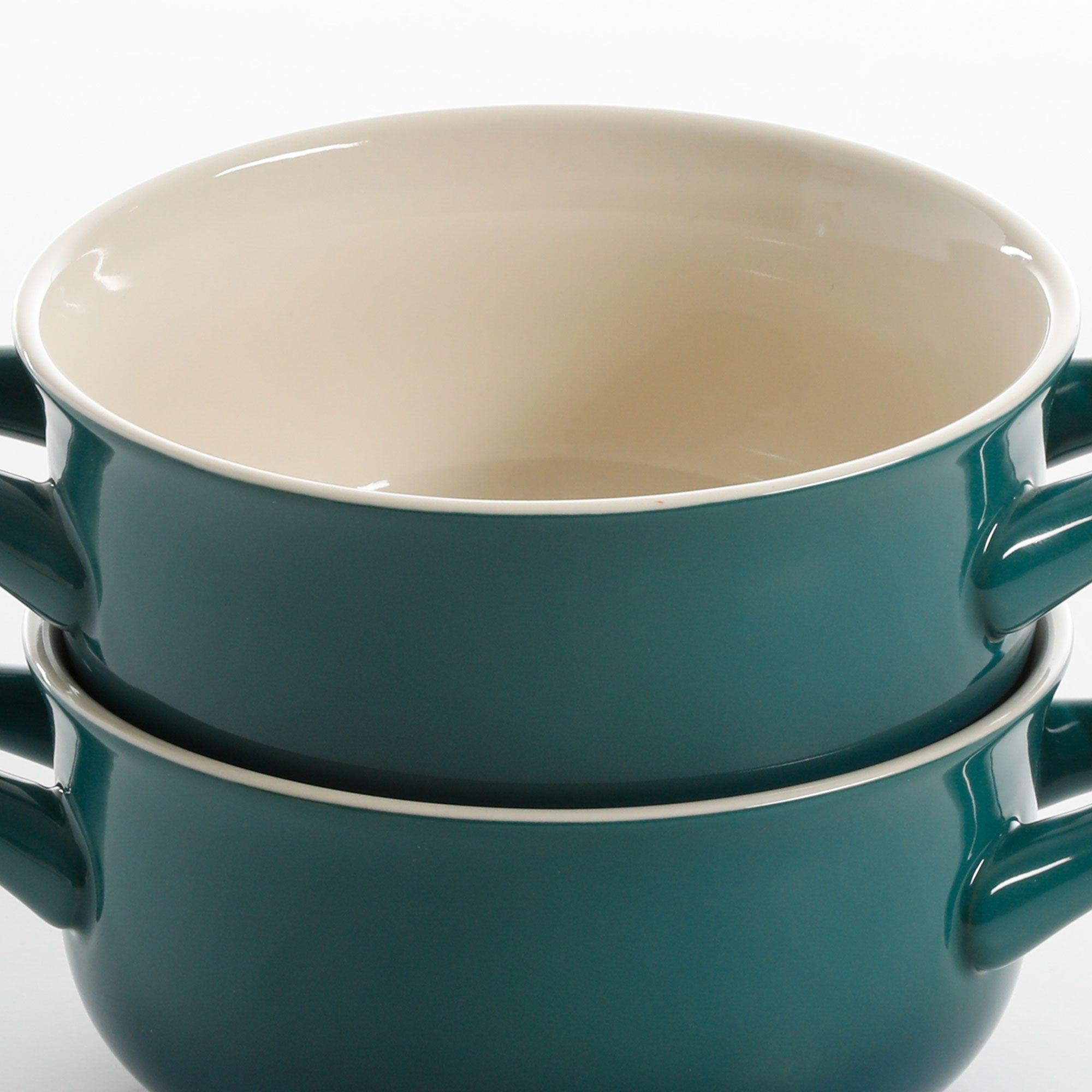 Crock-Pot 5 Quart Covered Dutch Oven, Teal & Gibson 30 Ounce Soup Bowl (2 Pack) - VMInnovations