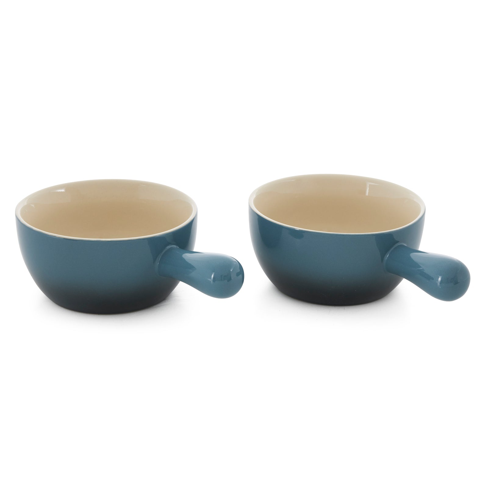 Crock-Pot 22oz Artisan Stoneware Soup Bowl w/ Handle, 2-Pack, Gray Gradient - VMInnovations