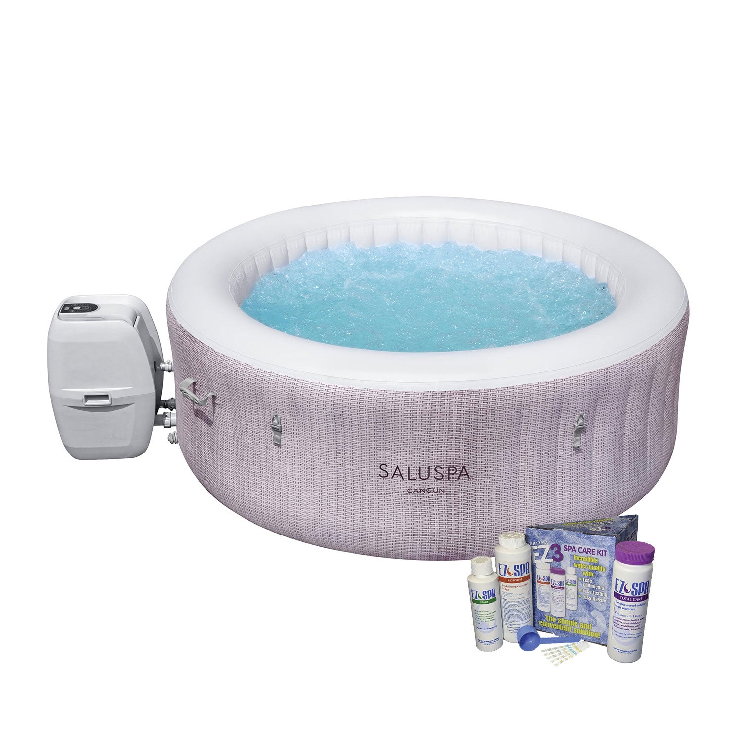 Bestway SaluSpa 71x26" 4 Person Inflatable Hot Tub with Balancing Testing Kit - VMInnovations