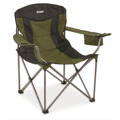 Guide Gear Oversized XXL Folding Camp Chair w/ 600 Pound Capacity, Green & Black