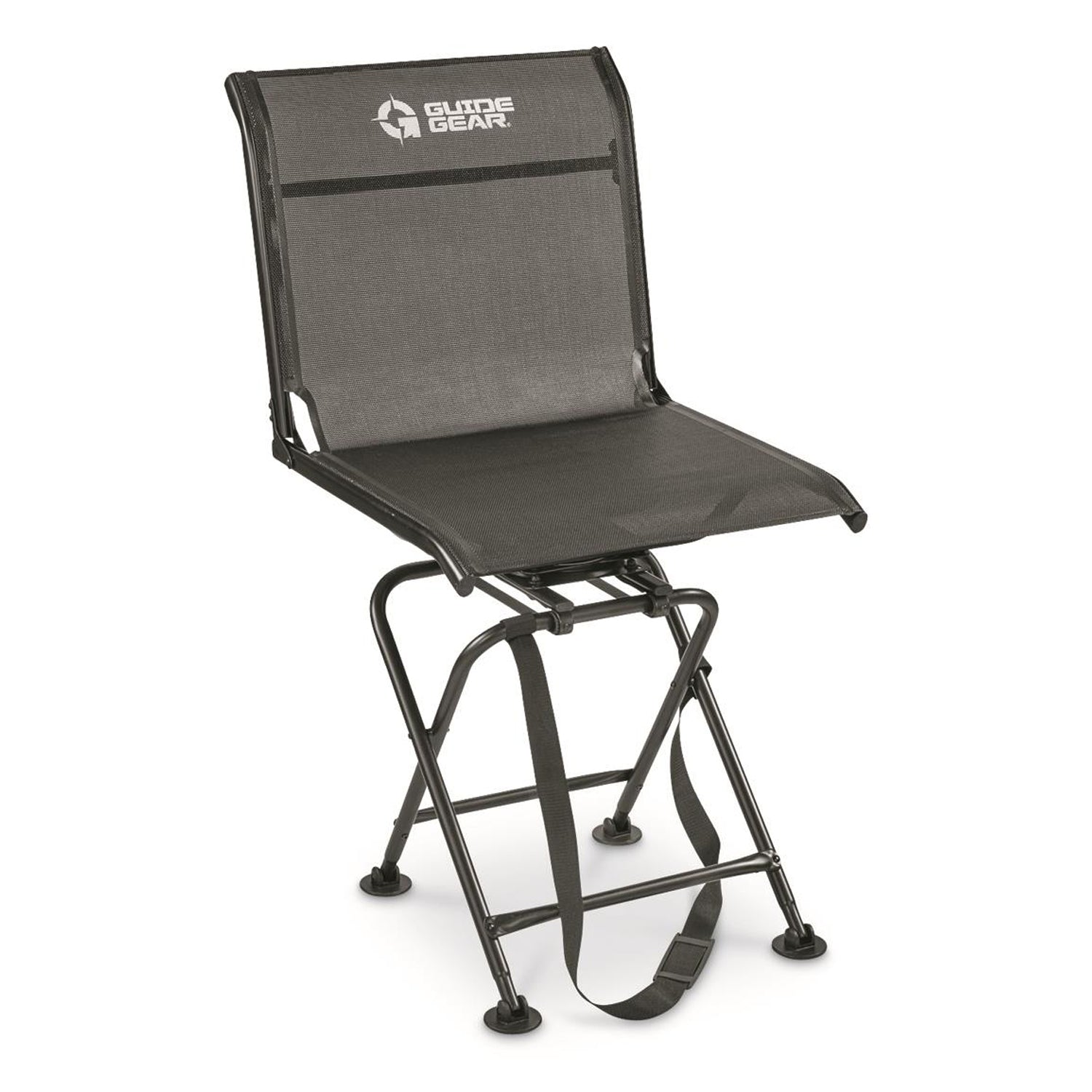 Guide Gear Big Boy Swivel Hunting Blind Chair w/ 500lb Capacity, Black(Open Box)