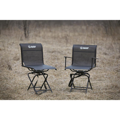 Guide Gear Big Boy Swivel Hunting Blind Chair w/ 500lb Capacity, Black(Open Box)