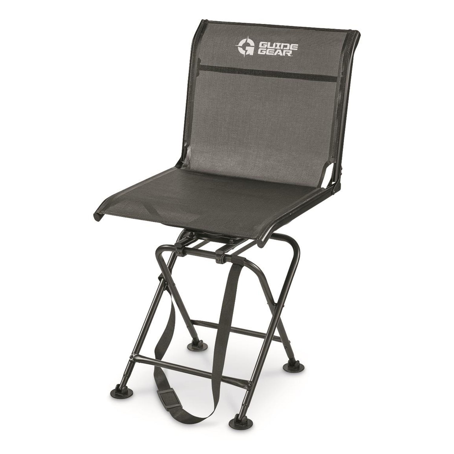 Guide Gear Big Boy Swivel Hunting Blind Chair w/ 500lb Capacity, Black(Open Box)