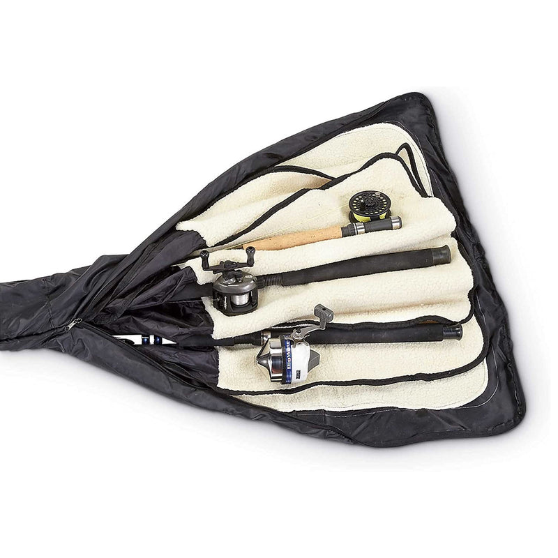 Guide Gear 7.5 Foot Fishing Pole Holder Soft Case Storage Bag for 5 Rod & Reels