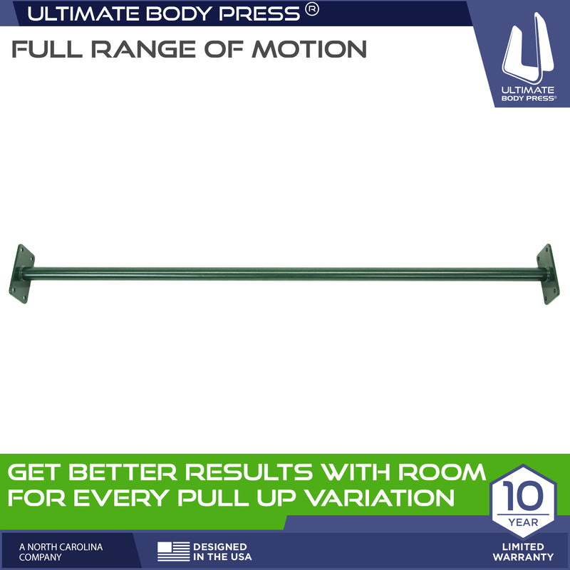 Ultimate Body Press OBL-G Home Gym Outdoor 4 Foot Straight Pull Up Bar, Green