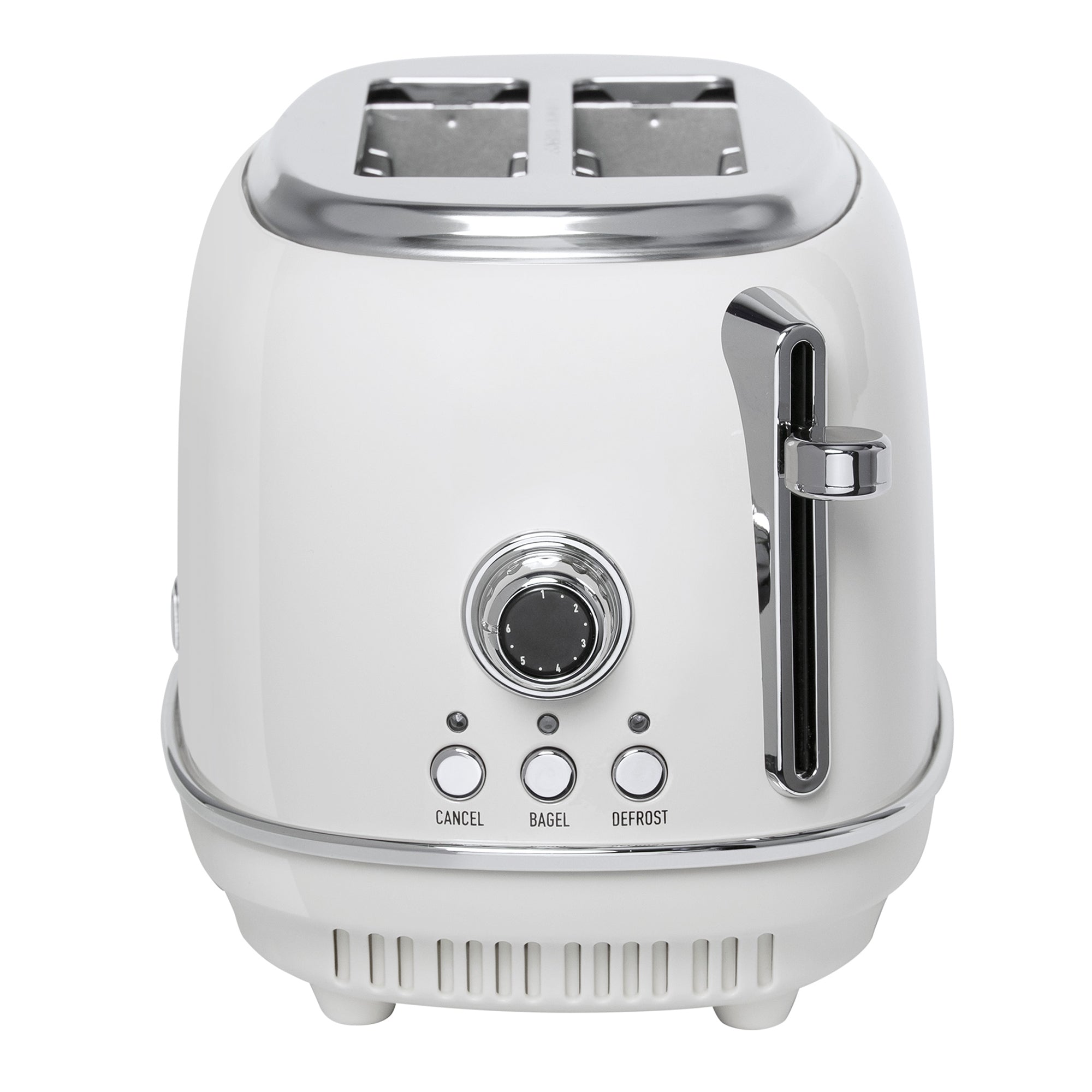 Haden Heritage 2 Slice Wide Slot Stainless Steel Bread Toaster, White (Used)