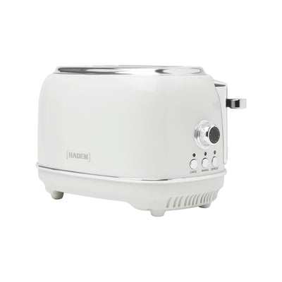 Haden Heritage 2 Slice Wide Slot Stainless Steel Bread Toaster, White (Used)