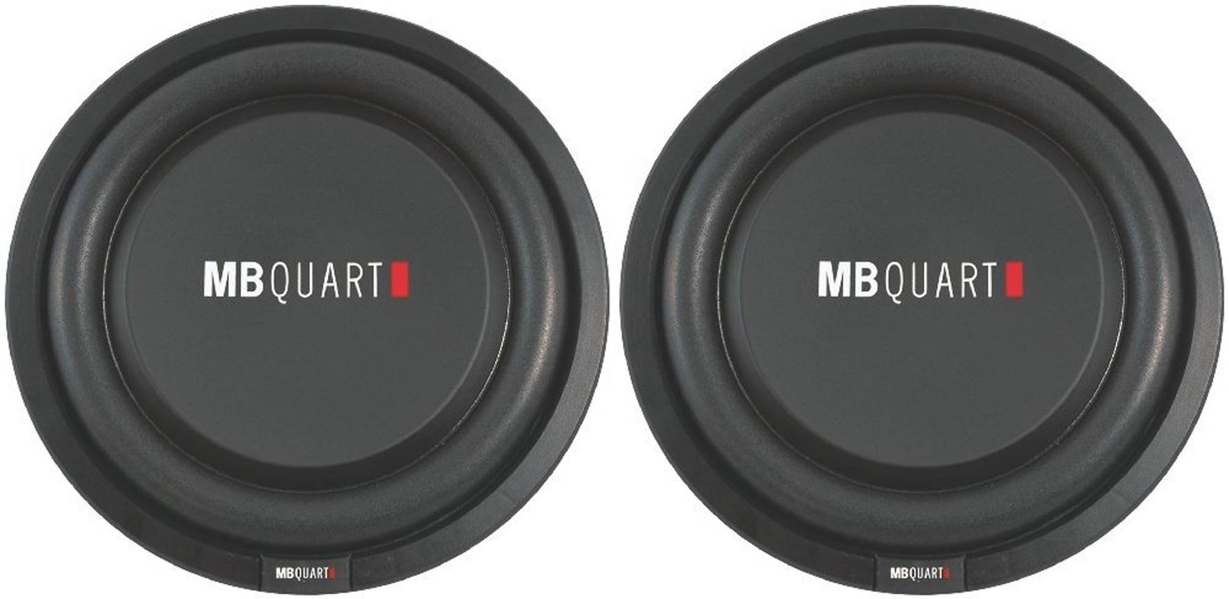 2) NEW MBQUART RLP254 10" 1200 Watt Car Shallow Subwoofers Truck Slim Power Subs