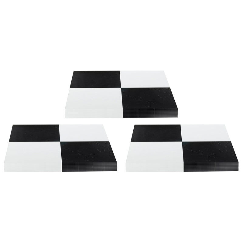 Achim Home Furnishings Nexus Peel & Stick Vinyl Floor Tile, Black Checker, 60Pk