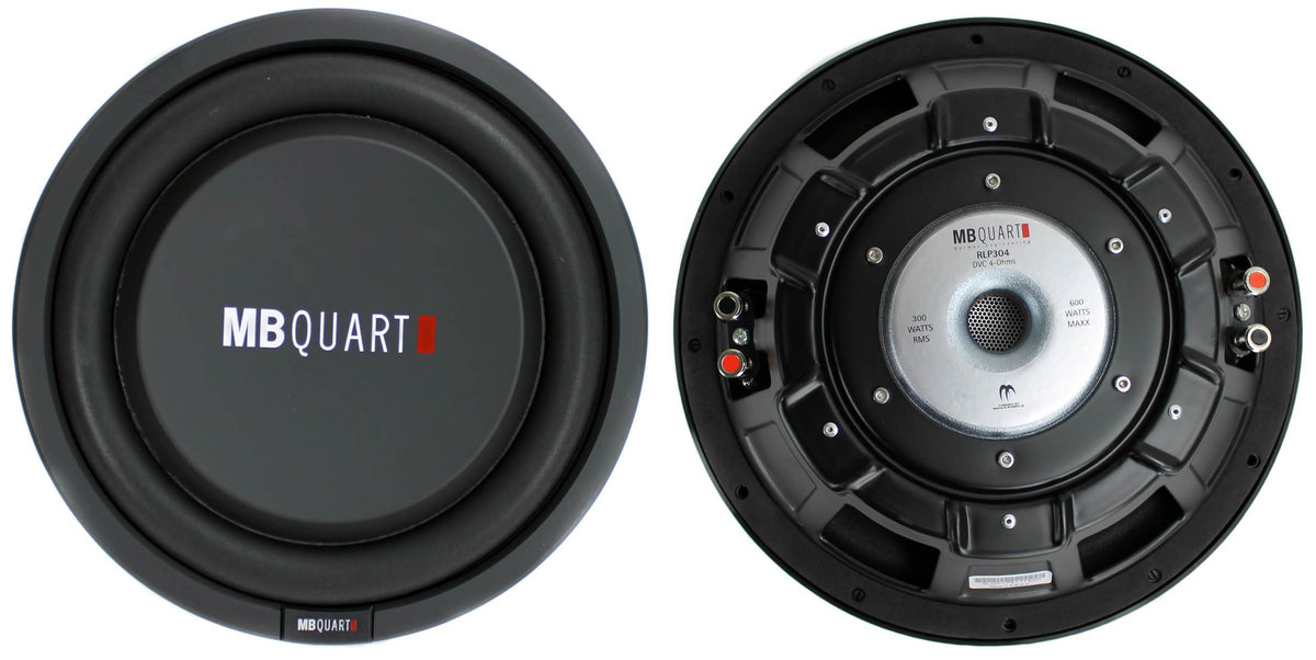2) MB QUART RLP304 12" 1200W Car Shallow Slim Mount Subwoofers Subs Audio Woofer