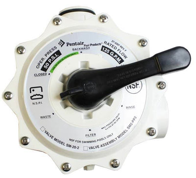PENTAIR 261152 2" HiFlow Valve Side Mount 6 Position for D.E Filter (Used)