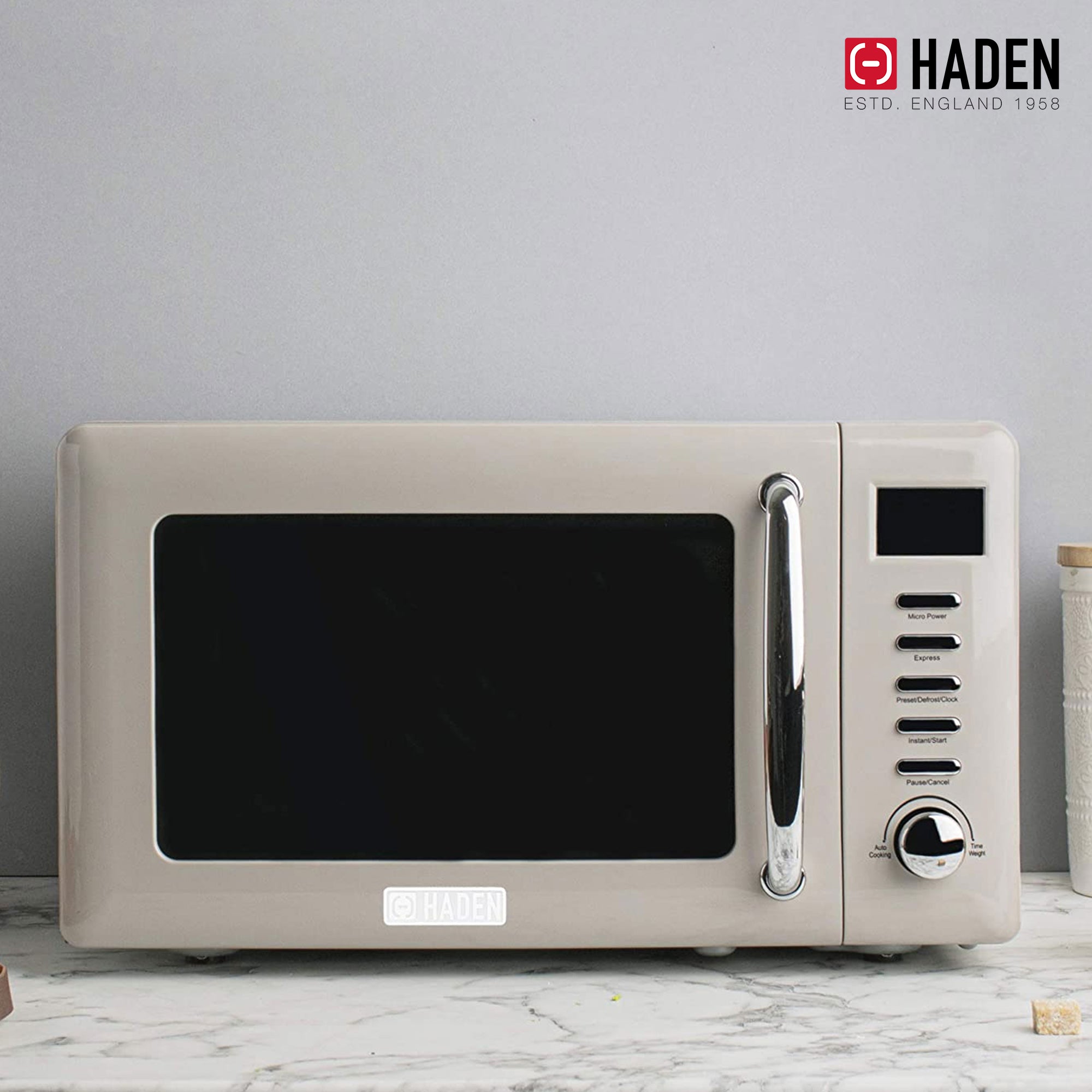 Haden Dorset 12 Cup Programmable Coffee Maker with Countertop Microwave, Putty - VMInnovations