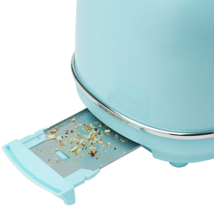 Haden Heritage 1.7 Liter Stainless Steel Electric Kettle with Toaster, Turquoise