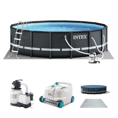 Intex Ultra XTR 16ft x 48in Round Above Ground Pool Set w/ Pump & Robot Vacuum - VMInnovations