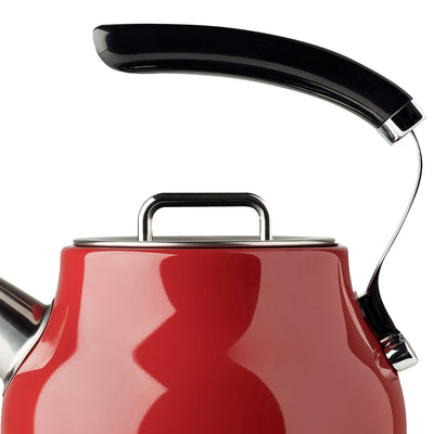 Haden Dorset 1.7 Liter Cordless Electric Kettle and 4 Slice Bread Toaster, Red