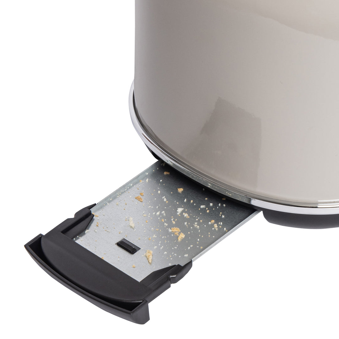 Haden 12 Cup Coffee Maker & Dorset 2 Slice Wide Slot Toaster, Putty & Chrome