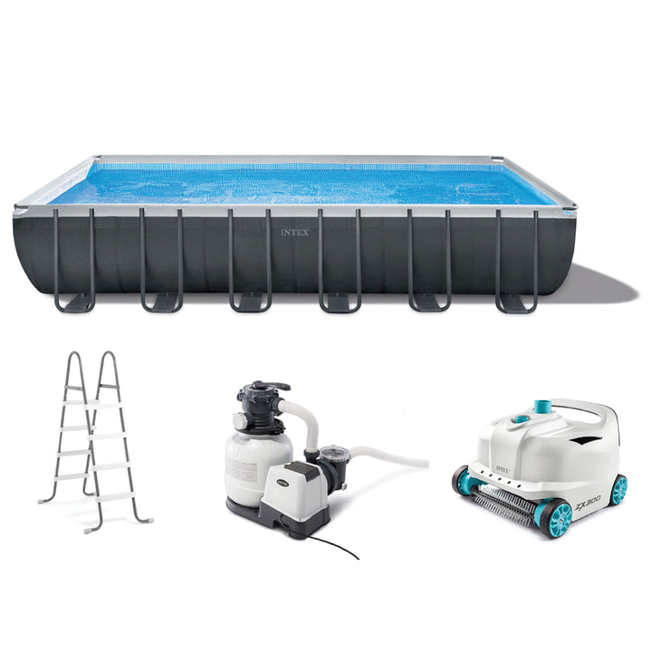 Intex 26367EH 24' x 12' x 52" Ultra XTR Frame Swimming Pool w/ Robot Vacuum