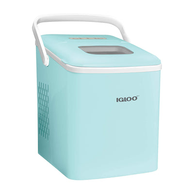 Igloo ICEB26HNAQ Self Cleaning Portable Electric Countertop Ice Maker, Aqua