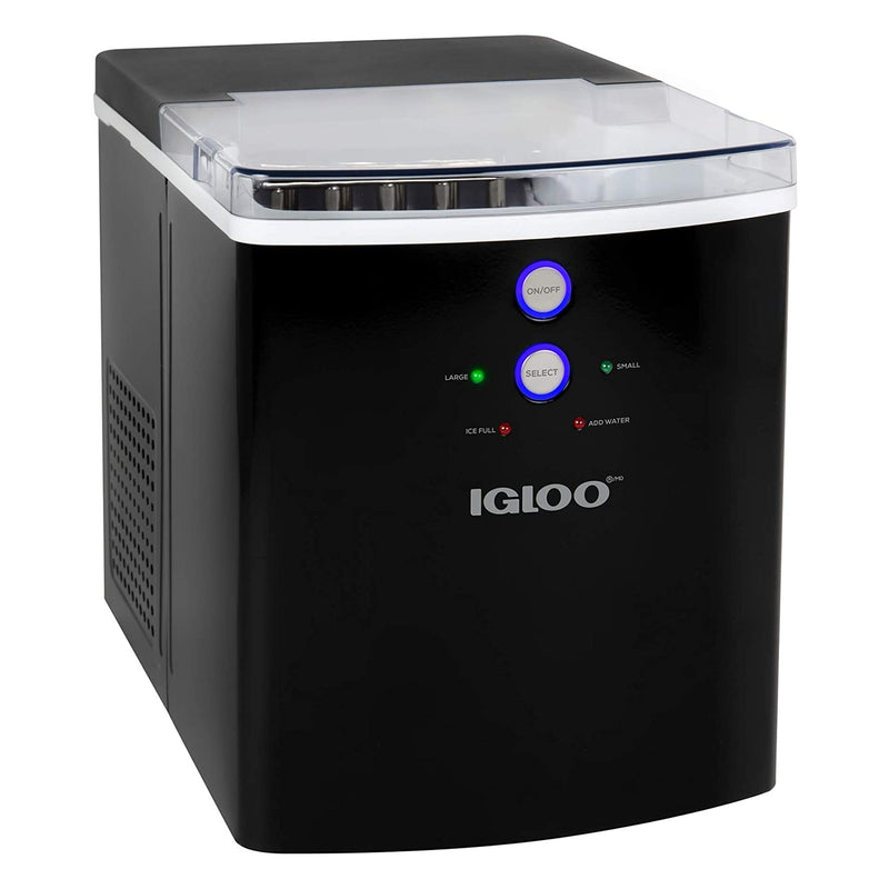 Igloo Portable Countertop Ice Cube Maker Machine w/ Removable Basket, Black