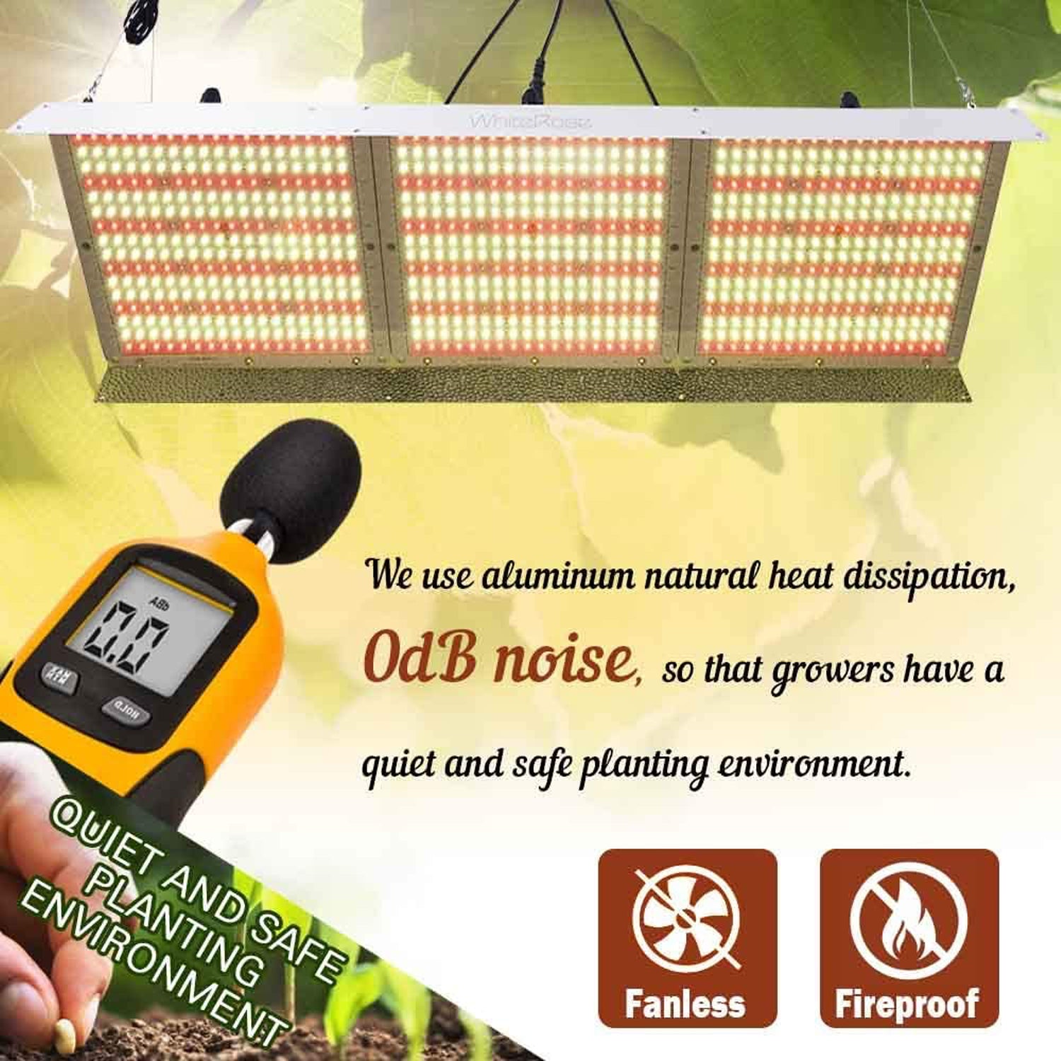 Carambola FS023DMC 4 x 4 Foot LED Commercial Hydroponics Grow Light Sun Lamp