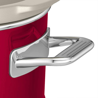 Swan 3.5 Liter 200 Watt Vintage Retro Automatic Kitchen Slow Cooker Pot, Red