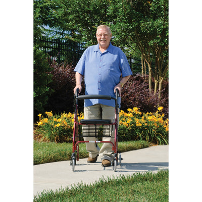 Graham Field Lumex Lite Rollator with Seat and 6 Inch Wheels, Aqua (Open Box)