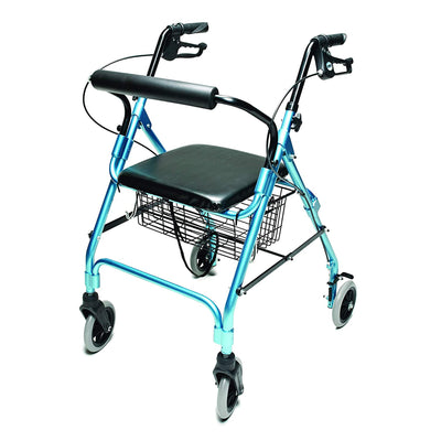 Graham Field Lumex Walkabout Lite Rollator with Seat and 6 Inch Wheels, Aqua