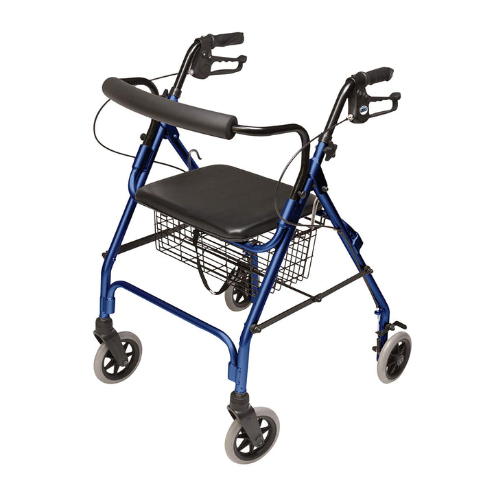 Graham Field Lumex Walkabout Lite Rollator with Seat & 6 Inch Wheels, Royal Blue