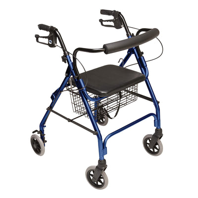 Graham Field Lumex Walkabout Lite Rollator with Seat & 6 Inch Wheels, Royal Blue