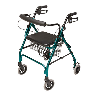Graham Field Lumex Walkabout Lite Rollator with Seat and 6 Inch Wheels, Teal - VMInnovations