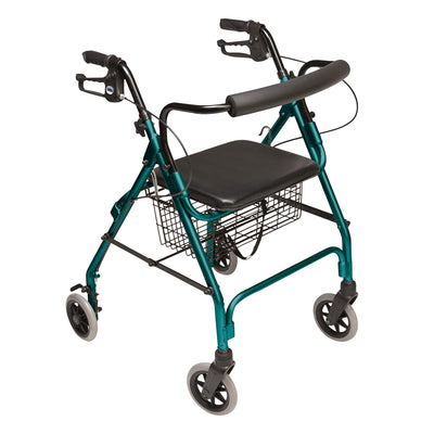 Graham Field Lumex Walkabout Lite Rollator with Seat and 6 Inch Wheels, Teal - VMInnovations